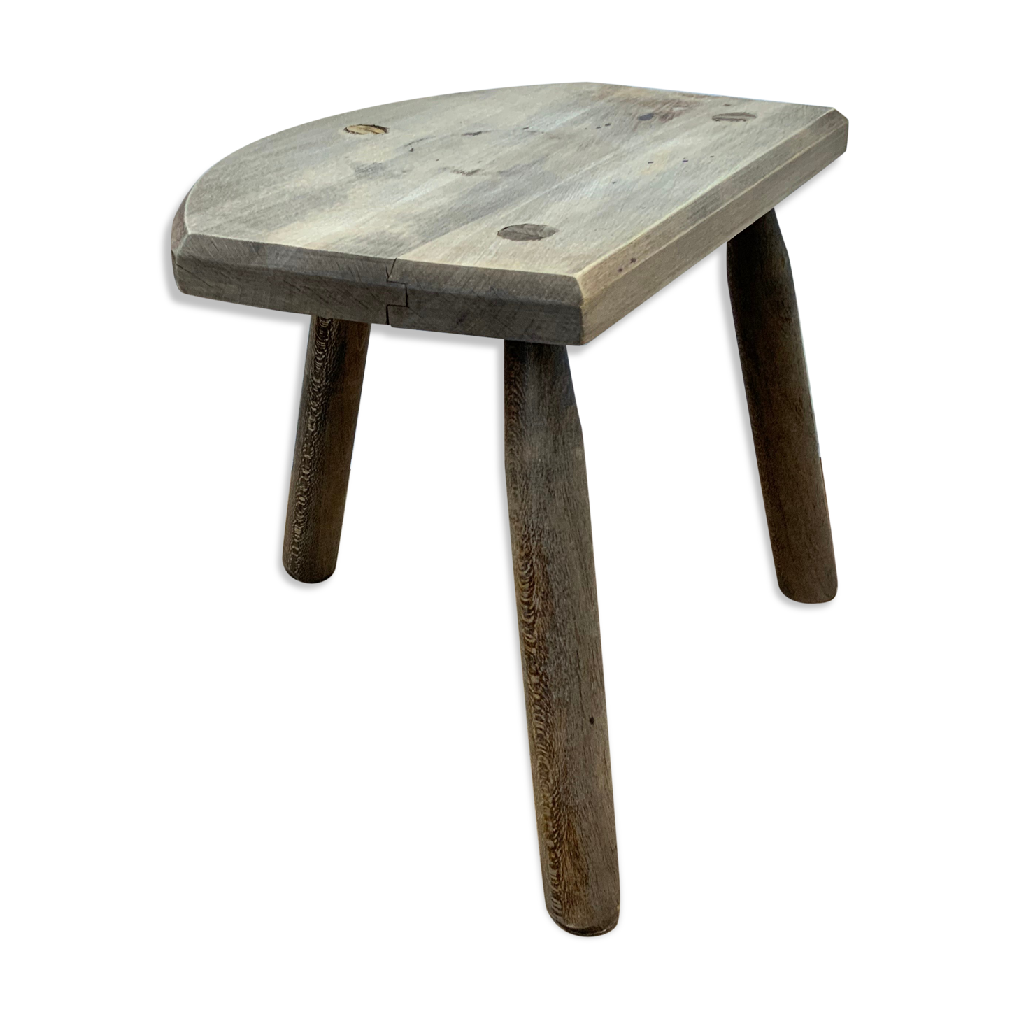 Vintage cowhide tabouret