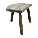 Vintage cowhide tabouret