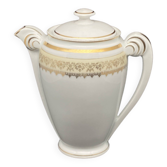 Limoges porcelain teapot Gold and yellow border – MPMDec23JF22