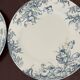 4 Clairefontaine ironstone flat plates, Cyclamens model