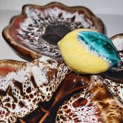 Plat apéritif / Coupelle tripode en céramique – Vallauris – Vintage