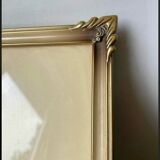Cadre photo vintage art deco en métal doré laiton 20 cm x 15 cm verre convexe