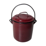Ancien pot seau en métal émaillé