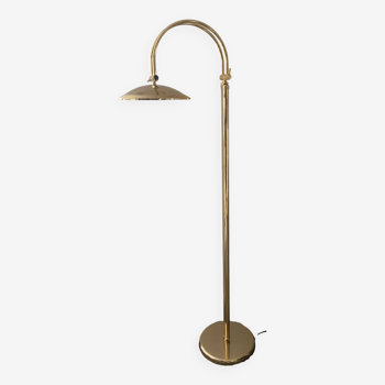 Articulated floor lamp from the 80s in gold metal