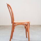 Bent beech wood chairs with straw seats, no. 34 total, 1990-2000