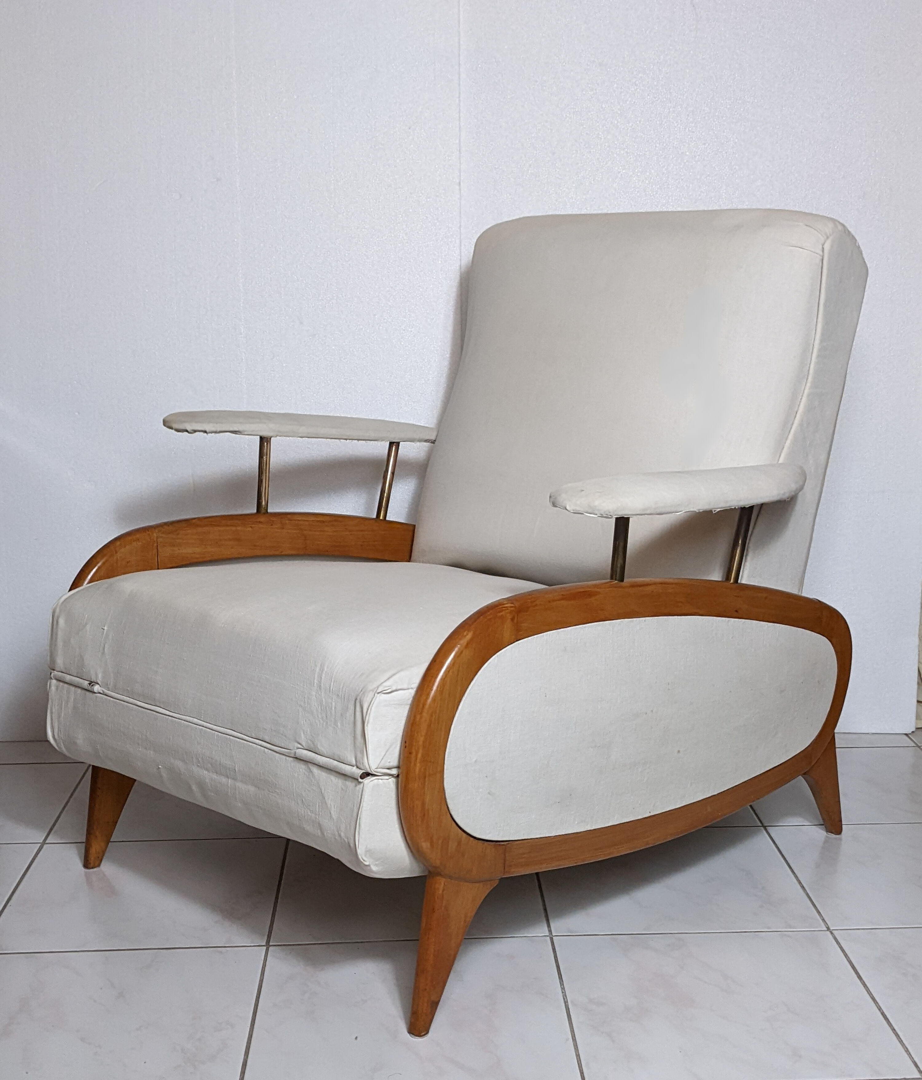Transatlantic racing armchair, Art Deco period, modular and convertible into a daybed, 1930s