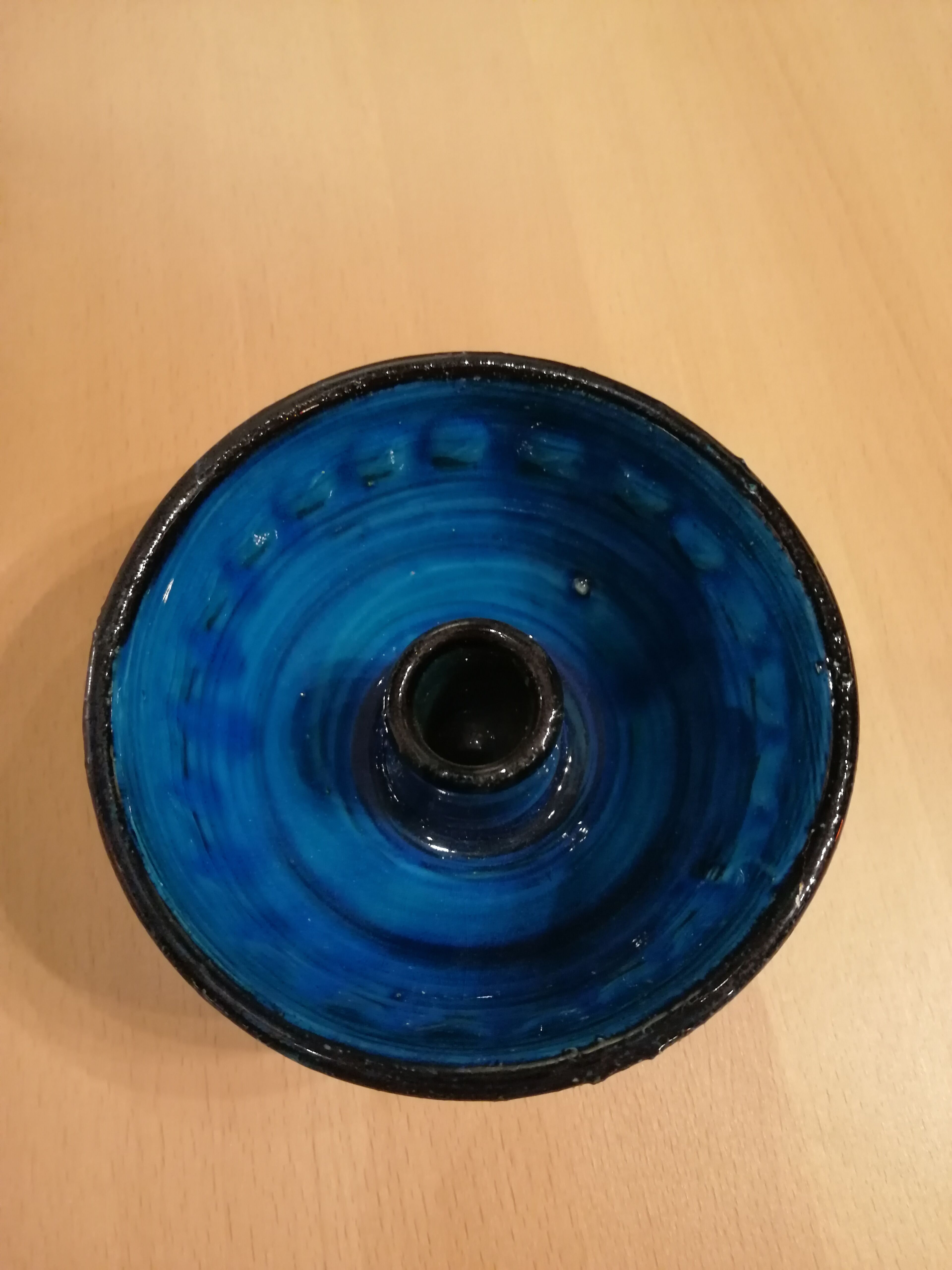 Ceramic candle holder Rimini series by Aldo Londi for Bitossi