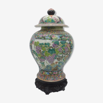 Chine potiche couvercle en porcelaine H. 39 cm