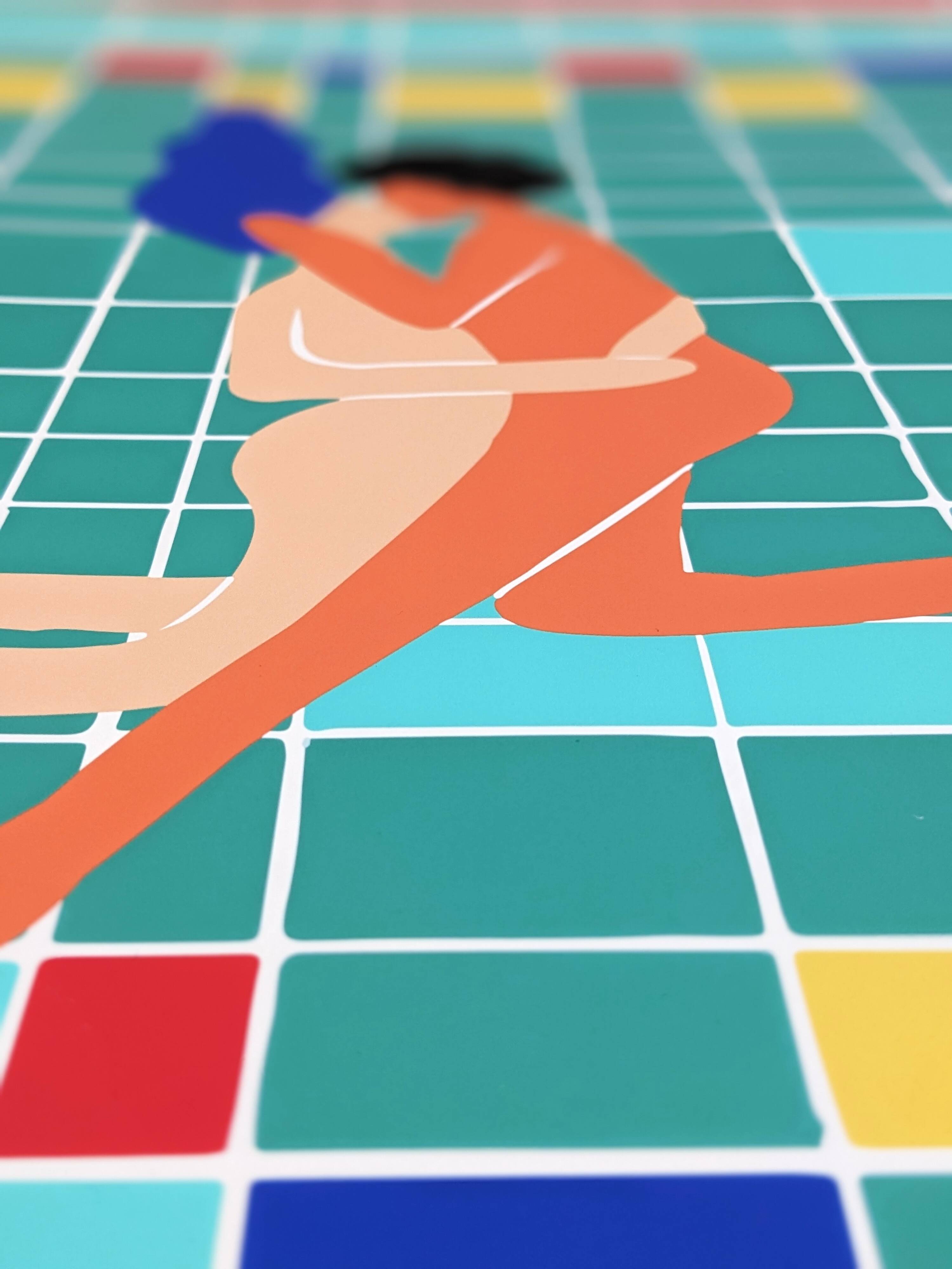 Art Illustration, The Swimmers, signed by the Artist Sho