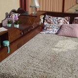 Cozy set and Art Deco bed in solid walnut