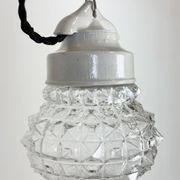 Vintage White Porcelain Pendant Light, 1970s