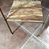 Marble and brass pedestal