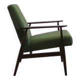 1960 Henryk Lis Mid Century Armchair in Green Velvet