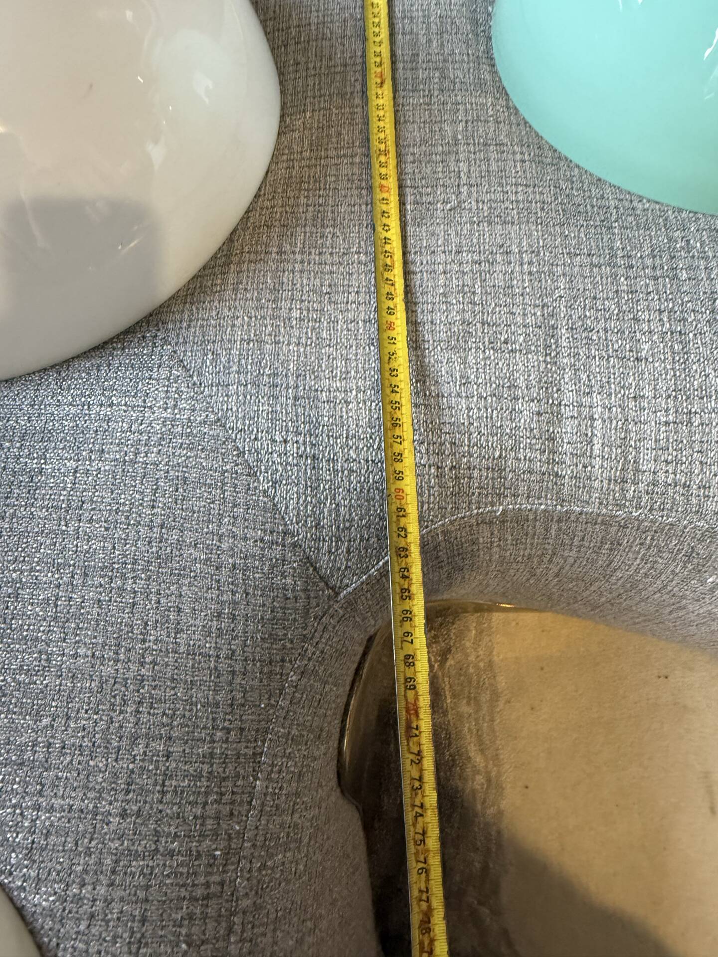 Sofa design fabric and brass