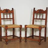 Wooden chairs, set of 2