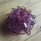 Rare amethyst blown glass cream service tripod - 13 pieces - Condition