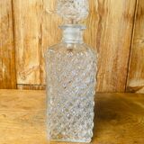 Diamond point crystal whiskey decanter