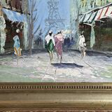 School of Paris, 20th century - Oil on cardboard - The Grands Boulevards