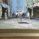 Ecole de Paris XXème - Huile sur carton - Les grands boulevards