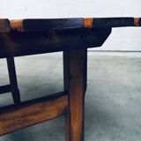 Patinated Wood Garden Table, 1970s