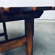 Patinated Wood Garden Table, 1970s