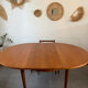 Table ronde scandinave extensible en teck