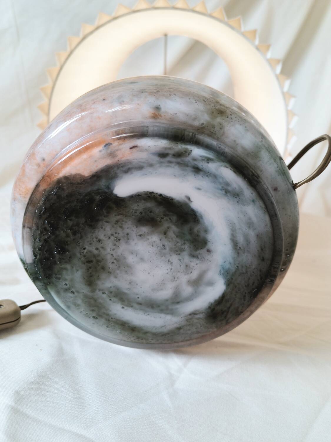 Murano glass and brass lamp, 1970