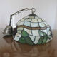 Art deco pendant lamp in glass paste 70s