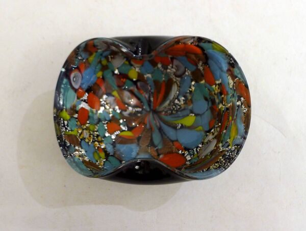 Cendrier Confettis en verre de Murano soufflé