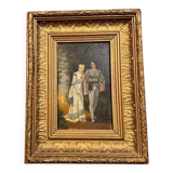 Tableau école Espagnole huile sur panneau époque XIXe signé