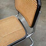 Cesca design chair b32 model in black and chrome