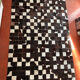 Tapis patchwork en véritable peau de vache 170 × 240 cm