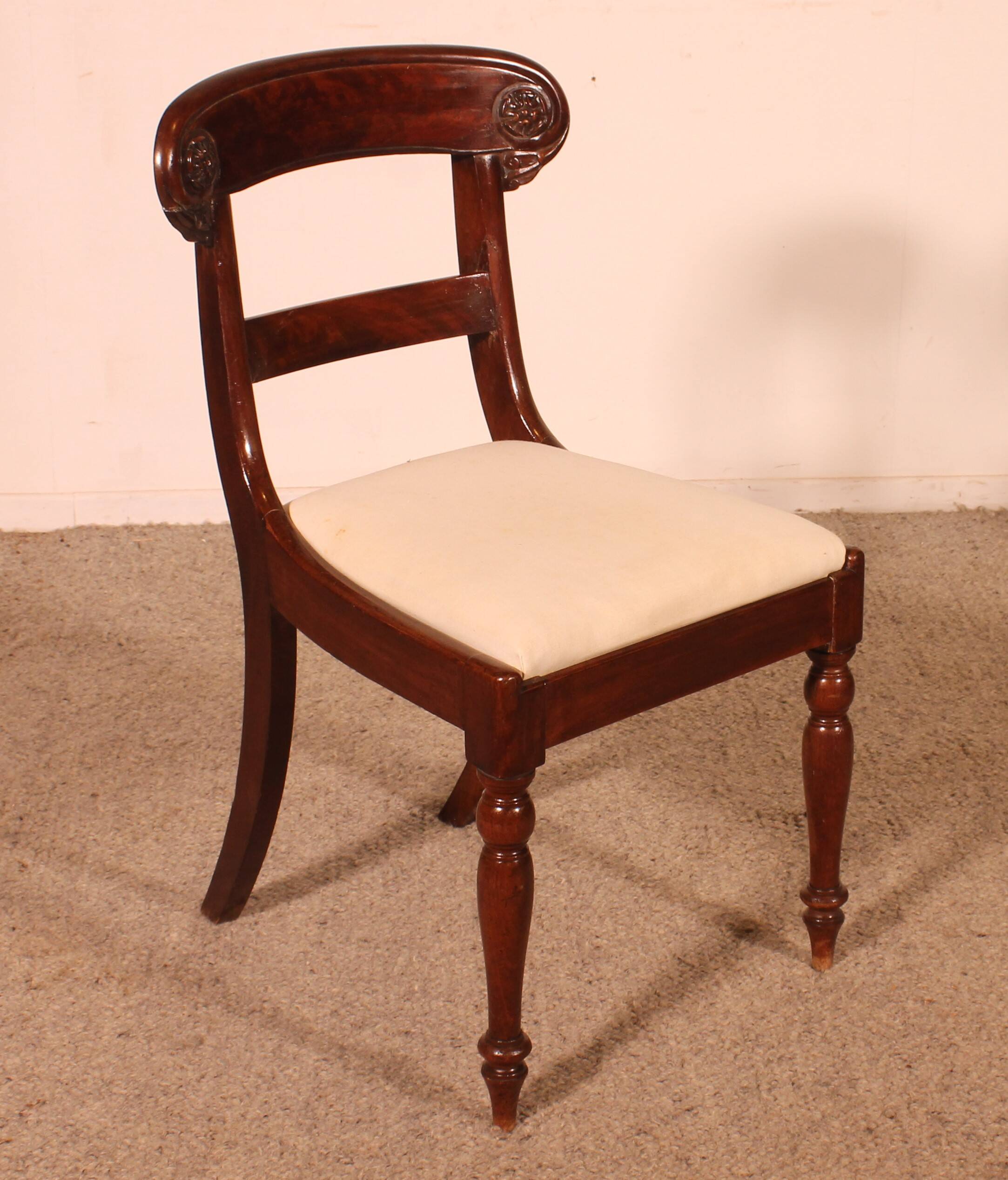 Set of 10 Restoration Period Mahogany Chairs