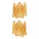 Contemporary Modern Gold "Granigli" "Rondini" Murano Glass Wall Sconces Set.