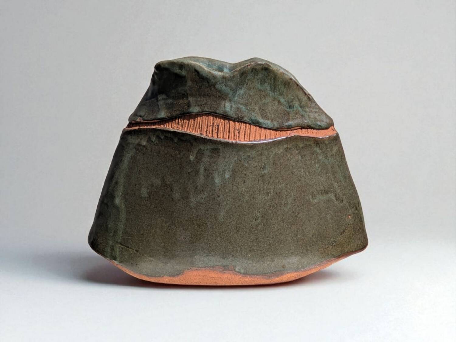 Sculptural vase in glazed stoneware – Odile Pichon – Vintage ceramics