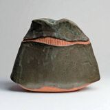 Sculptural vase in glazed stoneware – Odile Pichon – Vintage ceramics