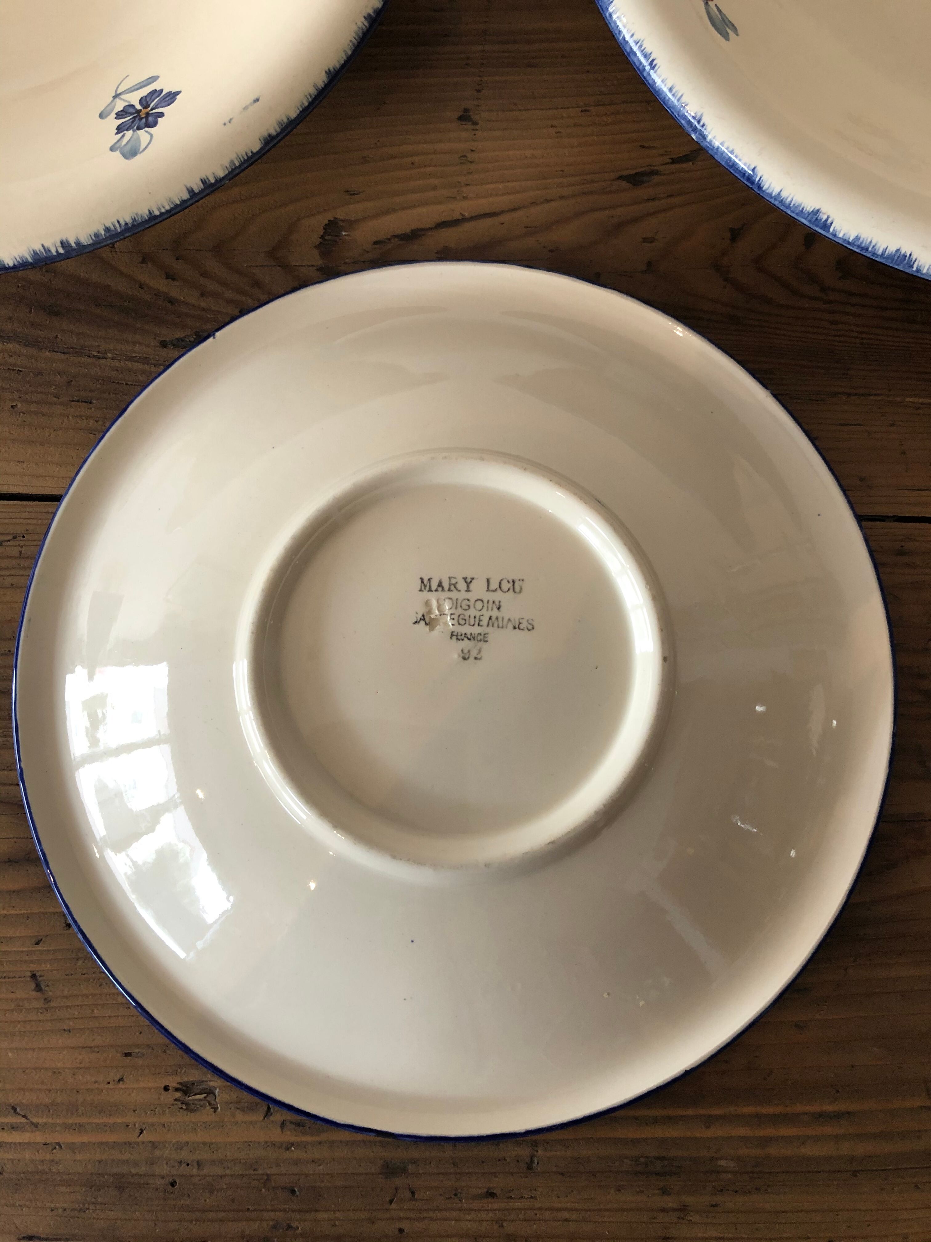 3-course vintage service, Digoin Sarreguemines