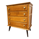 Vintage compass foot chest of drawers