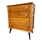 Vintage compass foot chest of drawers