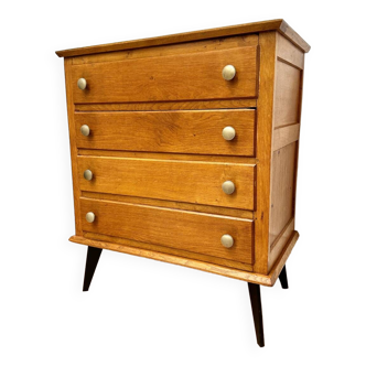 Vintage compass foot chest of drawers