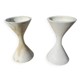Pair of Anton Bee design planters assisted by Willy Guhl