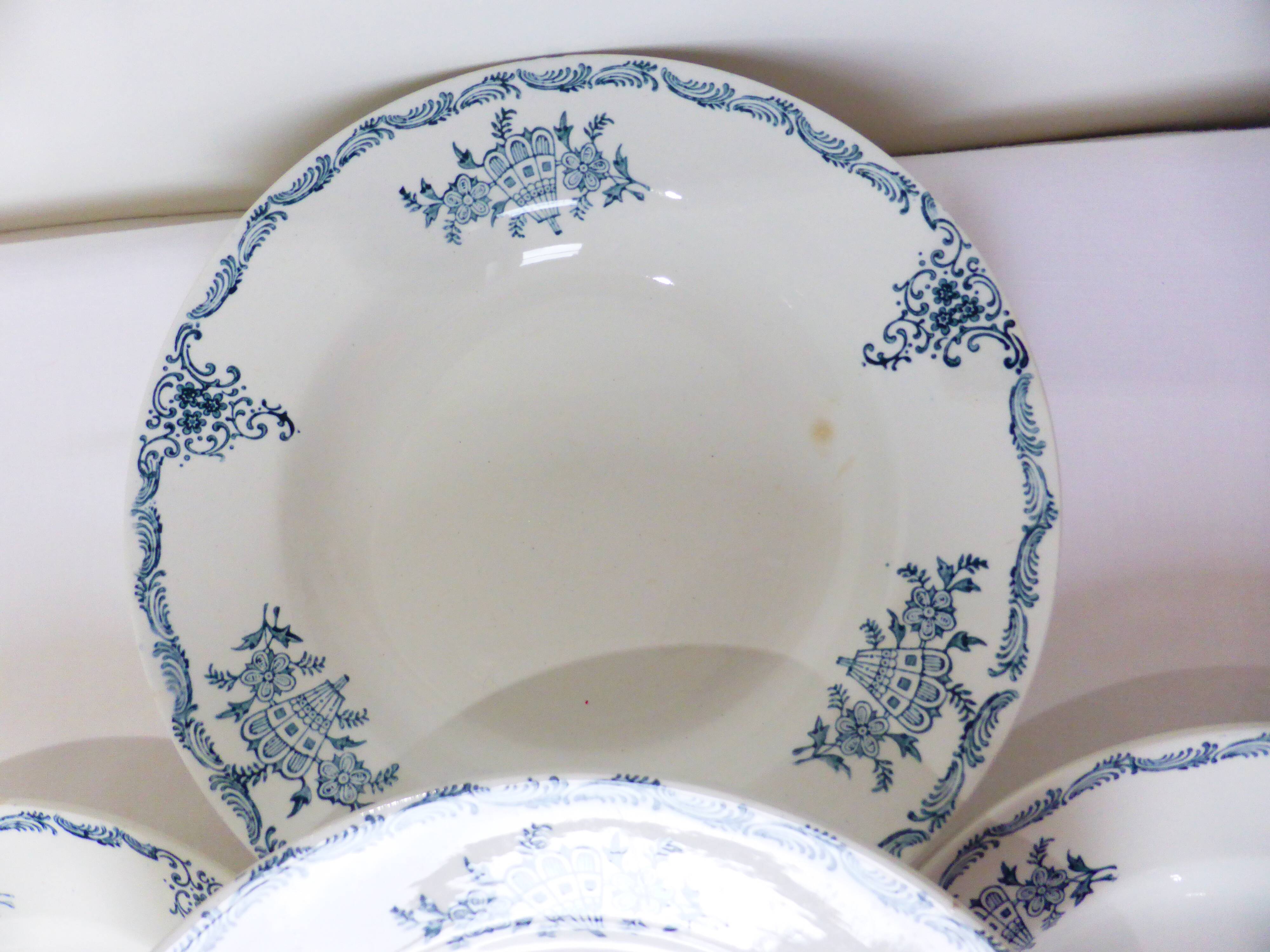 4 deep plates made of St Amand ironstone 220513