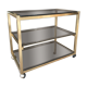 Brass coffee table and smoked glass