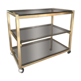 Brass coffee table and smoked glass