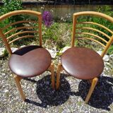 Paire ancienne de chaises EKA Wohnmobef