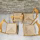 Set de 4 chaises en pin et jonc vintage