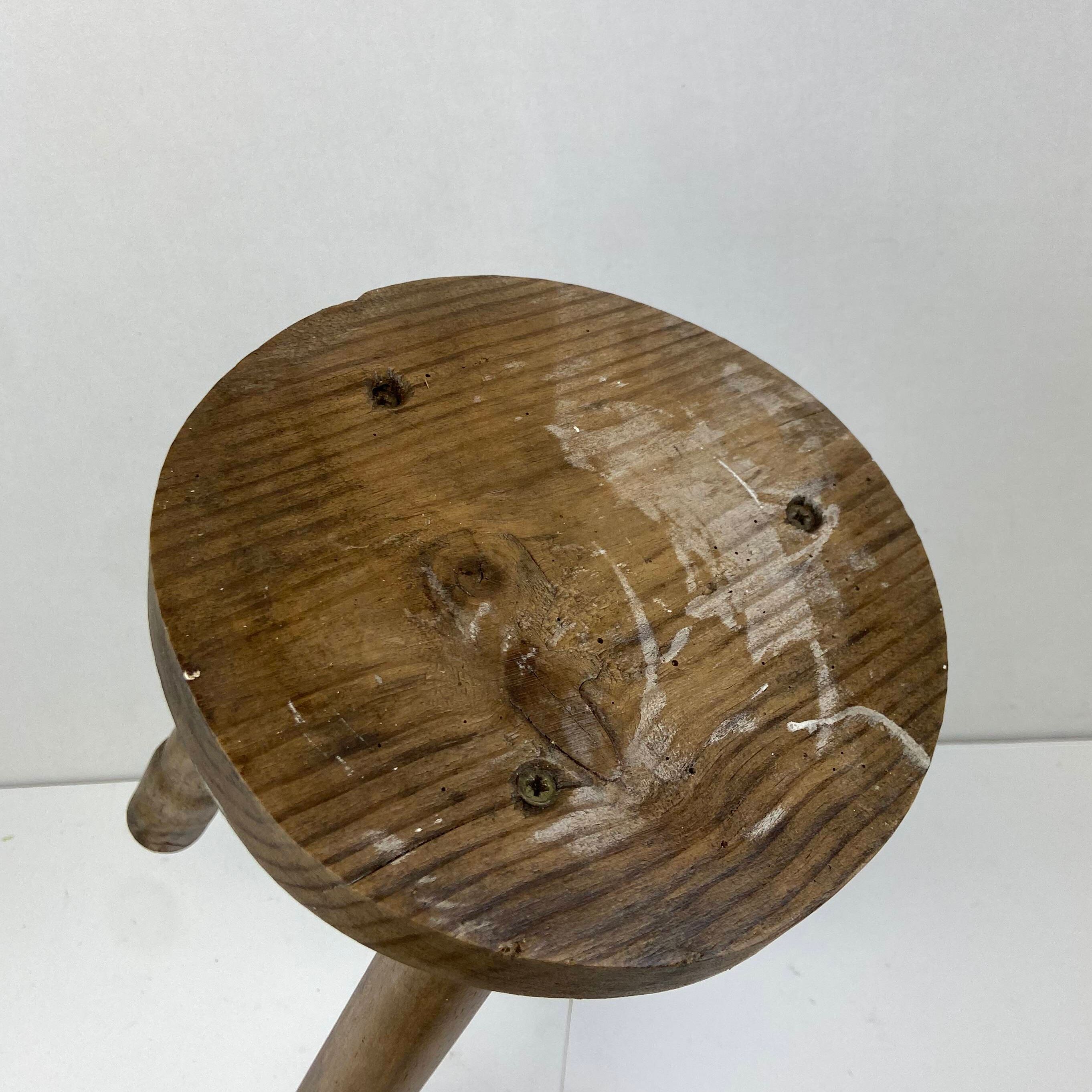 Tripod milking stool - field theme, nature