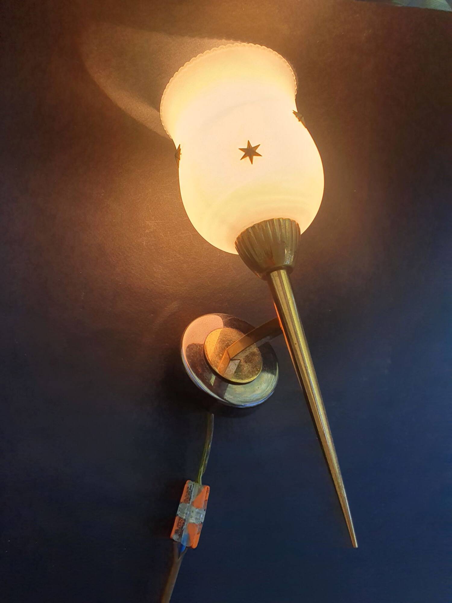 Pair of wall sconces torch style Empire
