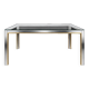 Dining table by Romeo Rega in chrome and brass.