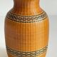 VINTAGE Woven Bamboo and Fine Porcelain VASE